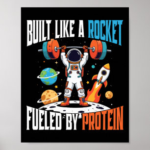 Astronautenraumkos für Gewichtszunahme und Bodybui Poster