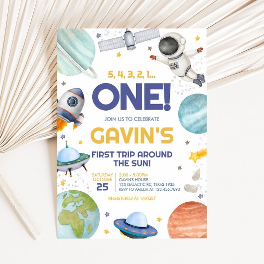 Astronautenreise zum Geburtstag der Sonne Einladung