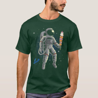 Astronautenschaum Eiscreme Katzen Planeten Weltrau T-Shirt