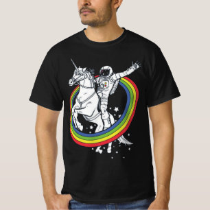 Astronautenschiff Einhorn, komischer Außenraum T-Shirt