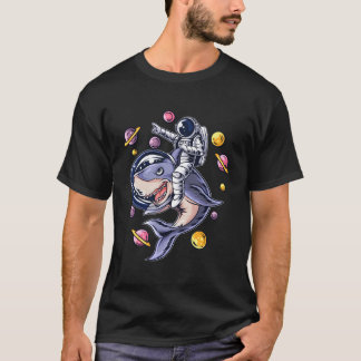 Astronautenschiff im Weltraum Geburtstag Gif T-Shirt