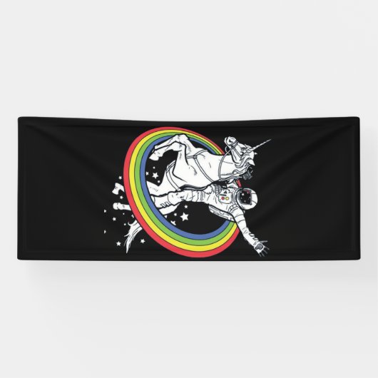 Astronautenschiff Unicorn Banner (Horizontal)