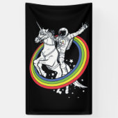 Astronautenschiff Unicorn Banner (Vertikal)