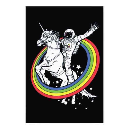 Astronautenschiff Unicorn Fotodruck (Vorne)