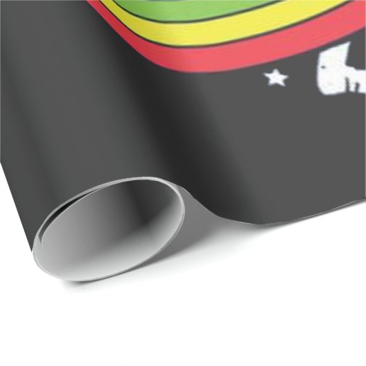 Astronautenschiff Unicorn Geschenkpapier (Rolleneckpunkt)