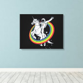 Astronautenschiff Unicorn Leinwanddruck (Insitu (Holzboden))