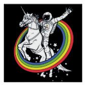 Astronautenschiff Unicorn Poster (Vorderseite)
