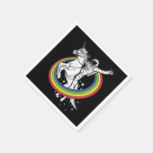 Astronautenschiff Unicorn Serviette (Ecke)