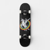 Astronautenschiff Unicorn Skateboard (Vorderseite)
