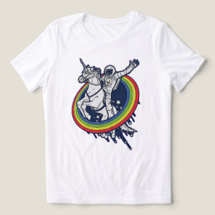 Astronautenschiff Unicorn Tri-Blend Shirt