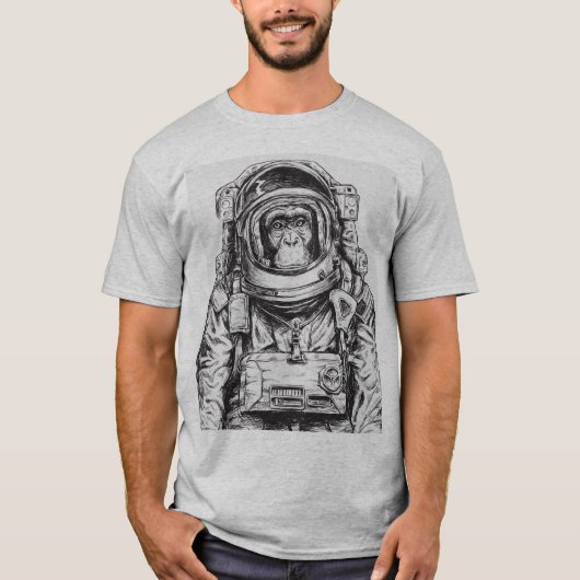 Astronautenschimpanse T-Shirt (Vorderseite)