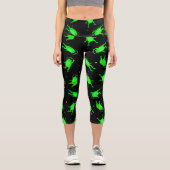 Astronautenschwarz Capri Leggings (Vorderseite)