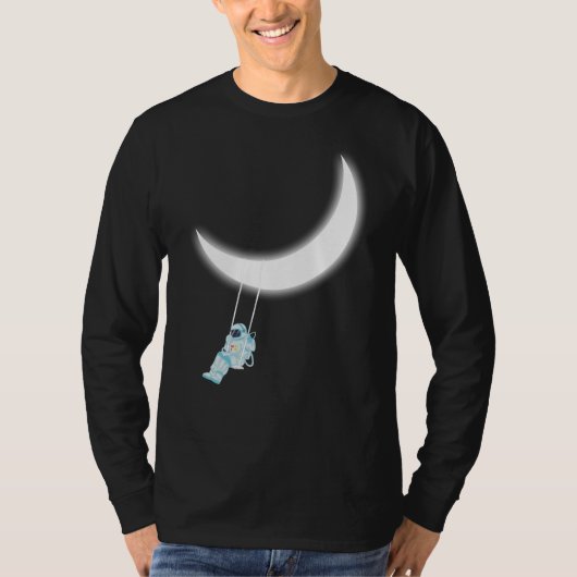 Astronautenschwingenmond T-Shirt (Vorderseite)