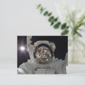 Astronautenselfie II Postkarte (Stehend Vorderseite)