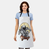 Astronautenskateboard Schürze (Getragen)