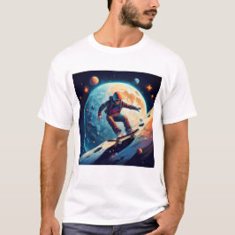 Astronautenskateboarding im Weltraum T-Shirt