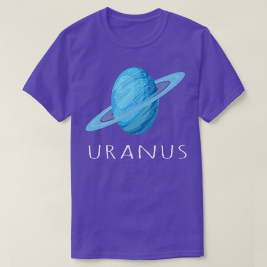 Astronautensolarsystem , Weltraumliebhaber Uranus T-Shirt (Design vorne)