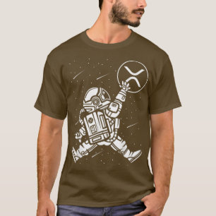 Astronautenspringen XRP-Münze zum Mondkrypto T-Shirt