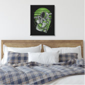 Astronautenstatus Stretched Canvas Print Leinwanddruck (Insitu (Schlafzimmer))
