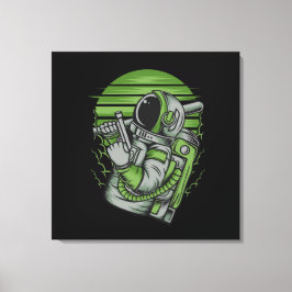 Astronautenstatus Stretched Canvas Print Leinwanddruck