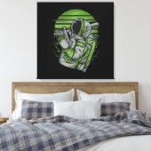 Astronautenstatus Stretched Canvas Print Leinwanddruck (Insitu (Schlafzimmer))