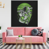 Astronautenstatus Stretched Canvas Print Leinwanddruck (Insitu (Wohnzimmer))