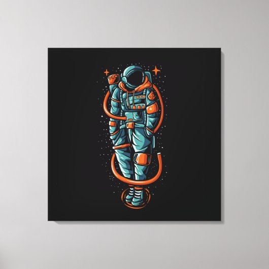 Astronautenstatus Stretched Canvas Print Leinwanddruck (Vorderseite)