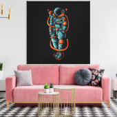Astronautenstatus Stretched Canvas Print Leinwanddruck (Insitu (Wohnzimmer))