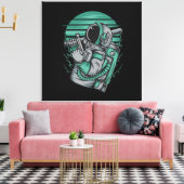 Astronautenstatus Stretched Canvas Print Leinwanddruck (Insitu (Wohnzimmer))