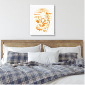 Astronautenstatus Stretched Canvas Print Leinwanddruck (Insitu (Schlafzimmer))