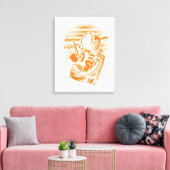 Astronautenstatus Stretched Canvas Print Leinwanddruck (Insitu (Wohnzimmer))