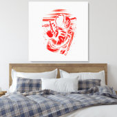 Astronautenstatus Stretched Canvas Print Leinwanddruck (Insitu (Schlafzimmer))