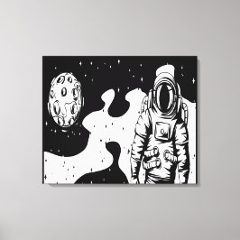 Astronautenstatus Stretched Canvas Print Leinwanddruck