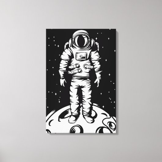 Astronautenstatus Stretched Canvas Print Leinwanddruck (Vorderseite)