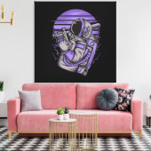 Astronautenstatus Stretched Canvas Print Leinwanddruck (Insitu (Wohnzimmer))