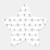 Astronautensternaufkleber Stern-Aufkleber (Vorderseite)