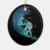 Astronautensurfen, Weltraum, Himmelssterne, Raumfa Keramik Ornament (Links)