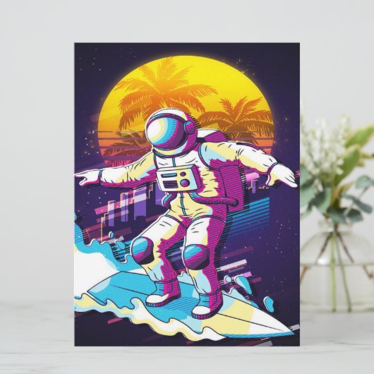 Astronautensurfing Perfekte Geschenkidee, Vintages (Stehend Vorderseite)