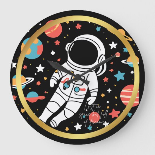 Astronautentheater Rundmauer mit Celestial Große Wanduhr (Vorderseite)
