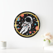 Astronautentheater Rundmauer mit Celestial Große Wanduhr (Zuhause)