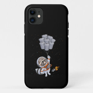 Astronautentierkomisch Raccoon Moon Mülleimer Well Case-Mate iPhone Hülle