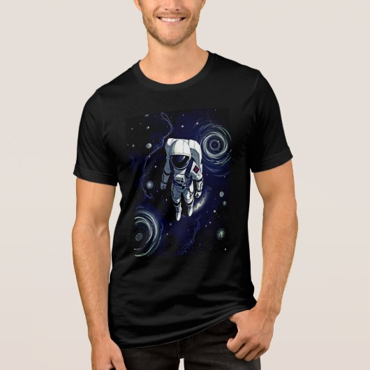Astronautenträume: Galaktische Reise Tri-Blend Shirt (Vorderseite)