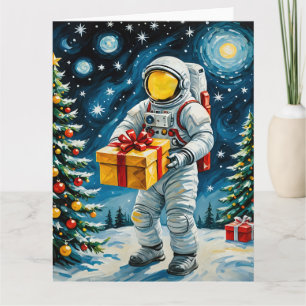 Astronautenweihnachtsfeier Karte