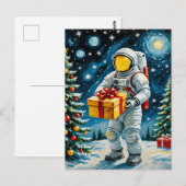 Astronautenweihnachtsfeier Postkarte (Vorne/Hinten)