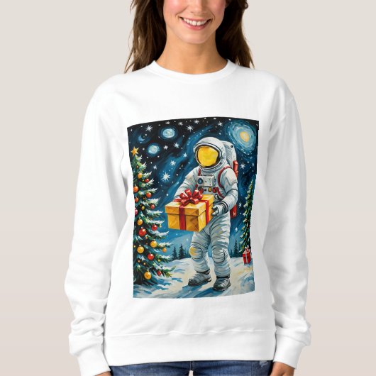 Astronautenweihnachtsfeier Sweatshirt (Vorderseite)