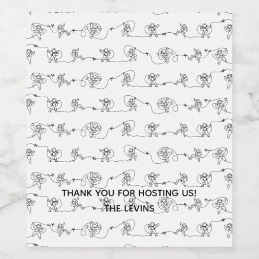 Astronautenweinsiegel Weinetikett (Einzelnes Label)