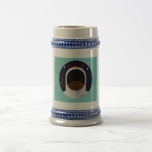 Astronautenweltraum-Astronomie-Universum Bierglas