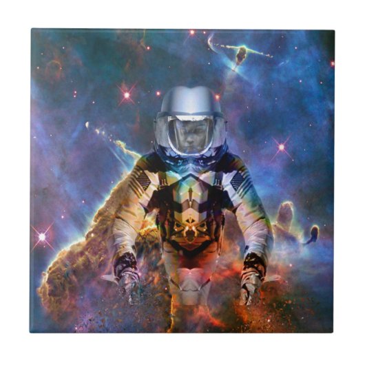Astronautenzersplitterung Fliese (Vorderseite)