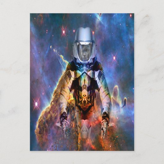 Astronautenzersplitterung Postkarte (Vorderseite)
