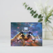 Astronautenzersplitterung Postkarte (Stehend Vorderseite)